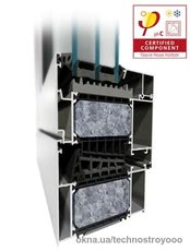 Aluprof MB 104 размером 1000х1400 мм с двухкамерным энергосберегающим стеклопакетом